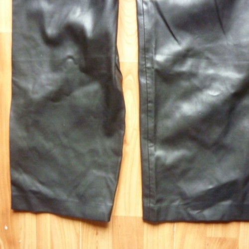 Zara women's black faux leather pants Medium like new