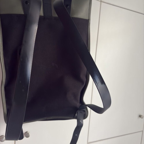 Rains backbag large size like new, olive green and black
