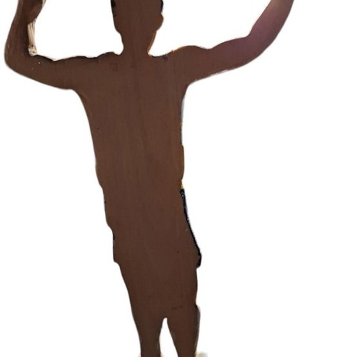 Nikos Galis wooden carved figure new, 40cm height