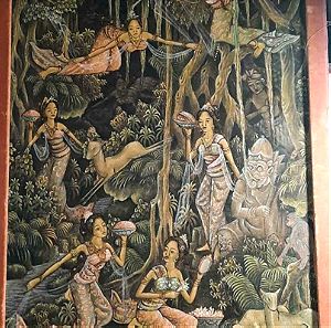 Πίνακας ζωγραφικής 40×60.Παραδοσιακή Μπαλινέζικη Ζωγραφική, ζωγραφική Αγγέλων σε καμβά.