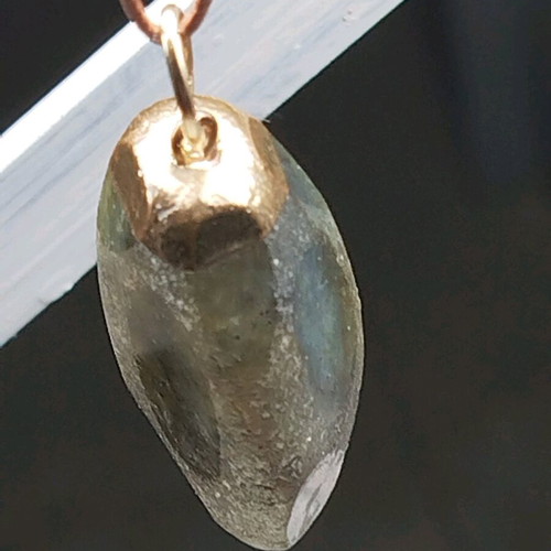 Labradorite pendant new with genuine leather cord