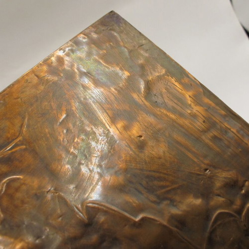 Vintage copper wall art with sailing ship relief, like new