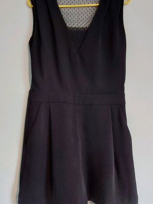 ZARA Romper dress used, black with transparent back, size M