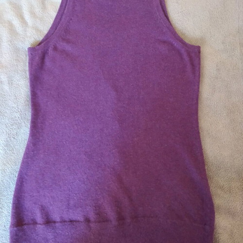 Sarah Lawrence purple knitted vest jacket like new