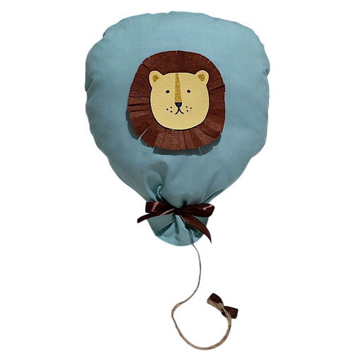 Set of 2 hanging decorative balloons with animals and lion