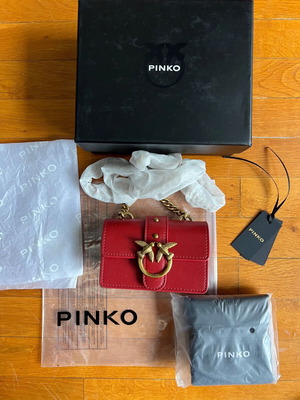 Pinko mini bag new, red shoulder