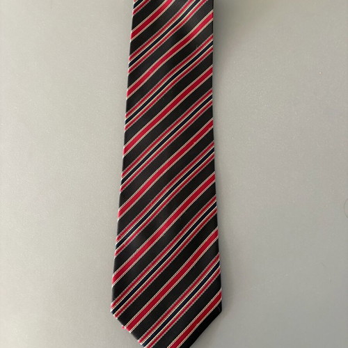 Hermes silk tie handmade like new, black and red