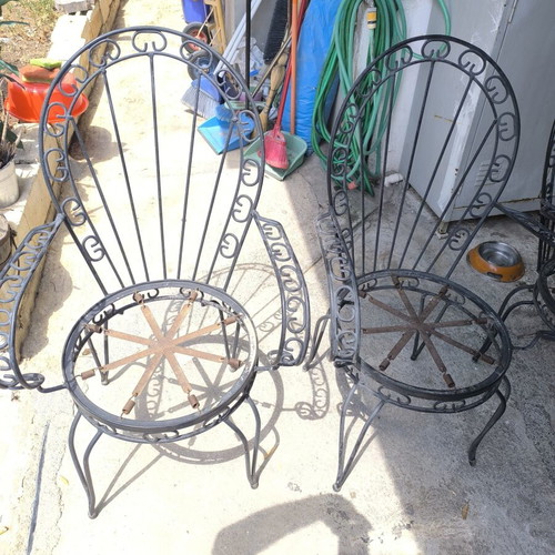 Fer Forje chairs set of 4 used