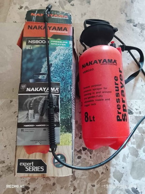 Nakayama 8-liter sprayer used for garden and car washing