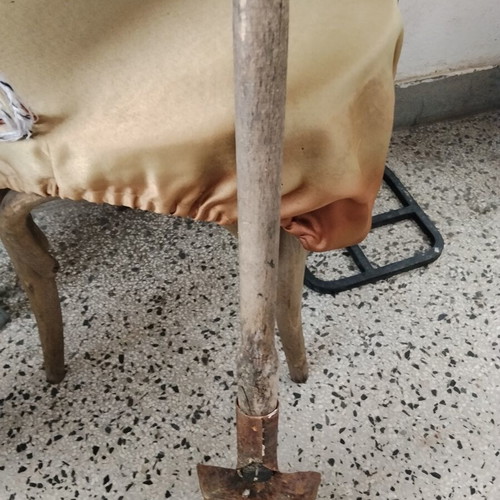Retro metal shovel (sovat) for coal and ash