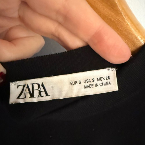 Zara knitted top from viscose like new, black, size S