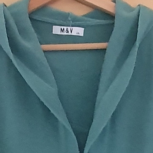 Cardigan new, size L, Seaglass color with back details
