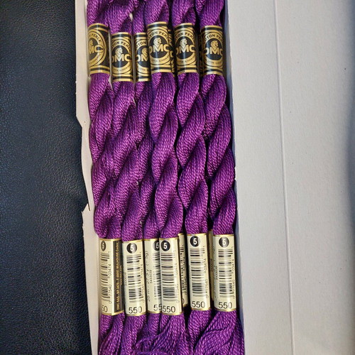 DMC Cotton Perle embroidery threads No 550 new, pack of 9
