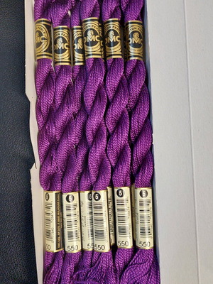 DMC Cotton Perle embroidery threads No 550 new, pack of 9