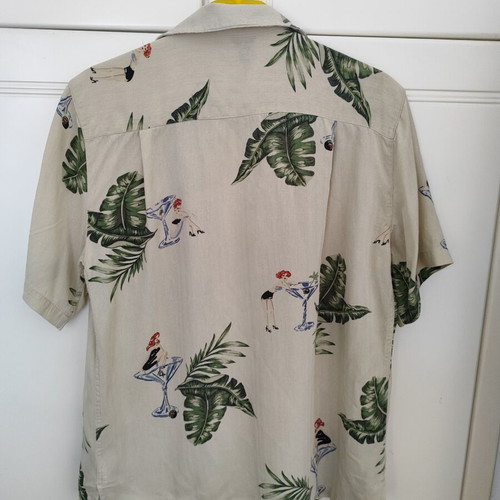 Abysse short sleeve shirt used, size M, multicolor
