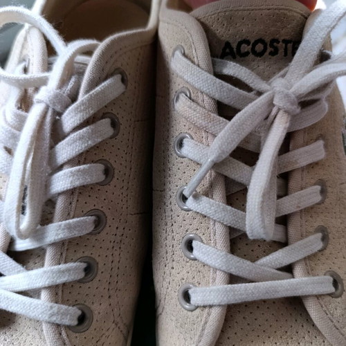 La coste beige suede sneakers size 39 in very good condition