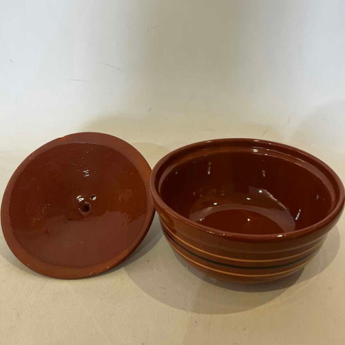 Bulgarian traditional ceramic small pot Troyan 11x14 used