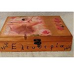  Ξύλινο κουτί αποθήκευσης με εικόνα "μπαλαρίνα"