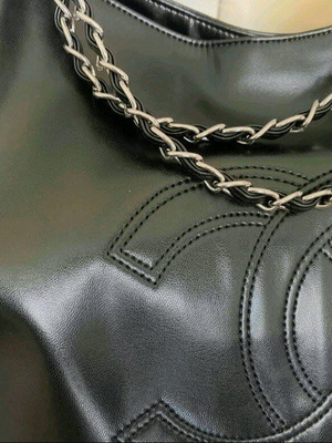 Τσάντα Chanel ώμου μαύρη γνήσιο δέρμα καινούργια