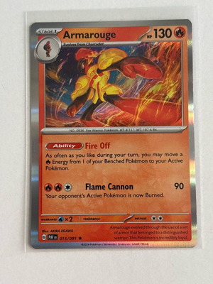 Pokemon TCG Paldean Fates Armarouge 15/091 Holo Rare καινούργιο