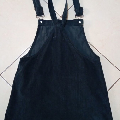 Dress corduroy salopette dark gray size S used Pull & Bear