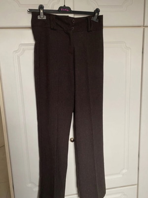Office women's pants brown gray, like new, 50% wool