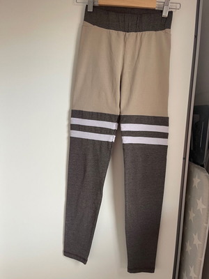 BodyTalk fabric leggings in beige and gray, like new, size S
