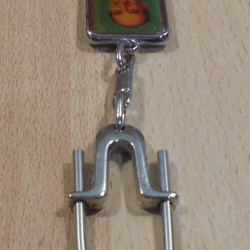 New Democracy keychain used with emblem and Konstantinos Mitsotakis