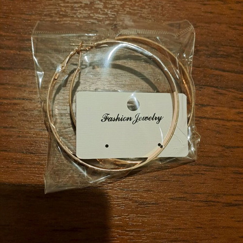 Hoop earrings new, rose gold, medium to large size