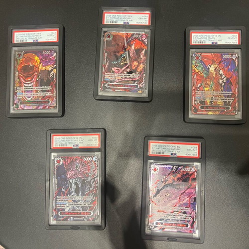 Five Elders Gorosei OP13 PSA 10 Sequential Demon Alternate Art Cards