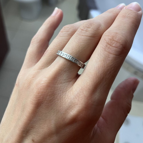 Swarovski silver ring with crystals