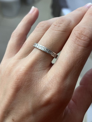 Swarovski silver ring with crystals