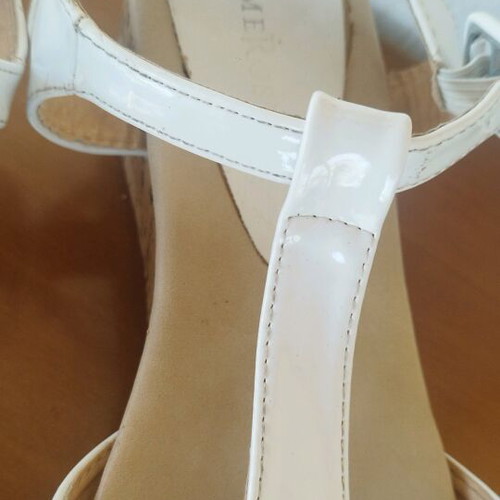 White platform sandals used, size 40, 5cm heel