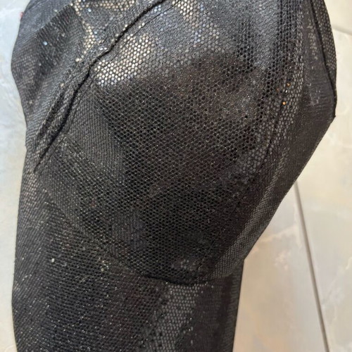 Black metallic jockey hat, like new, size M
