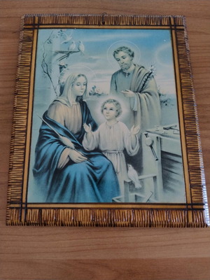 Image with Jesus Christ, Joseph and Virgin Mary used, 1991