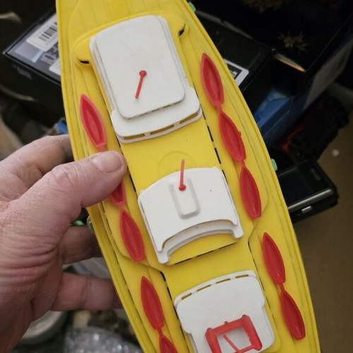 Plastic Cruise Ship Toy used, rare Greek 70s