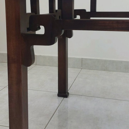Τραπέζι σαλονιού και 2 βοηθητικά τραπεζάκια σετ σαν καινούργιο, καρυδιά μασίφ