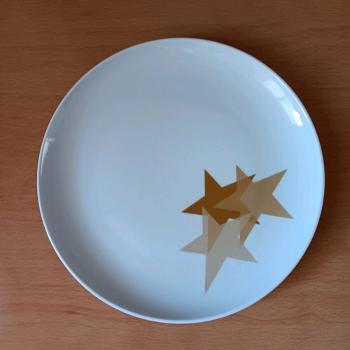 Ceramic Christmas platter with spatula like new