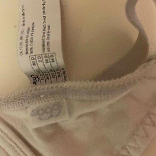 Sloggi cotton bras like new, black and white, size EU 75D