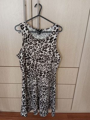 Φόρεμα animal print H&M σαν καινούργιο, μέγεθος L, μπεζ καφέ