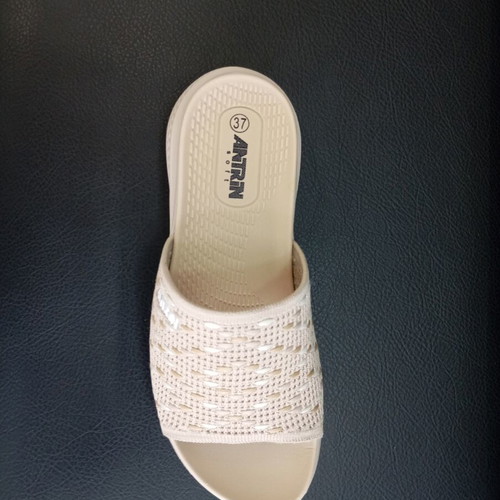 Antrin low platform sandals new, beige, size 36