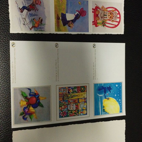 Christmas cards and tags like new, pack of 6 cards and 9 tags