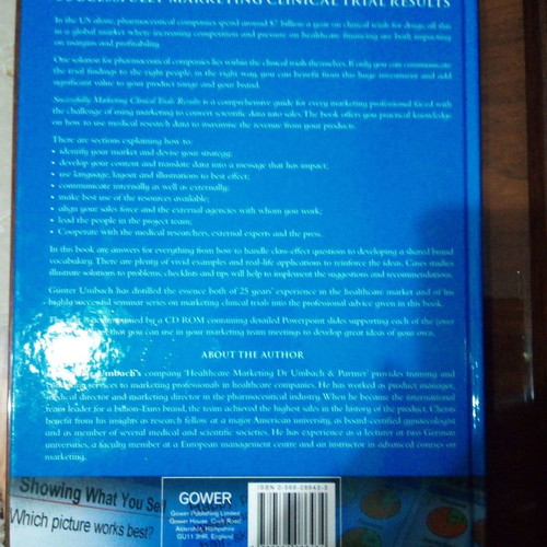 Successfully Marketing Clinical Trial Results like new, English