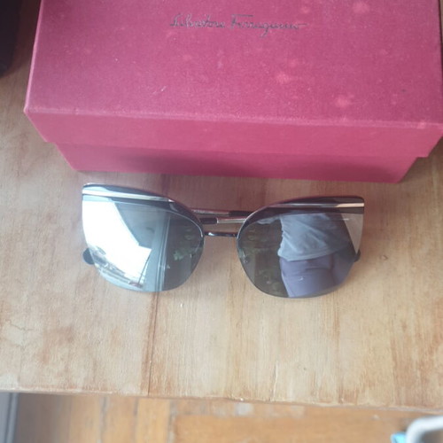 Salvatore Ferragamo sunglasses used, black