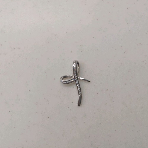 Women's cross necklace jewelry used, silver 925