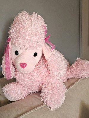 Plush poodle dog collectible large size model PINKY POO