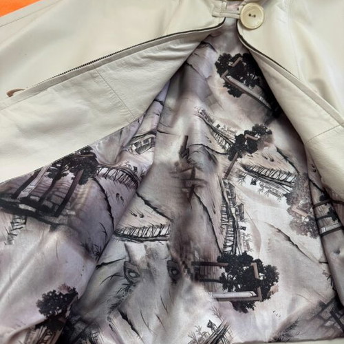 Leather jacket new white in sizes M and L