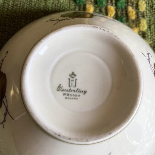 Vintage porcelain sugar bowl with lid Winterling Roslau Bavaria like new