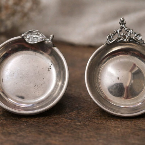 Vintage silver plated decorative bowls set of 2 used