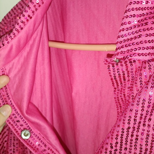 Fuchsia Shirt with Sequins like new, size L